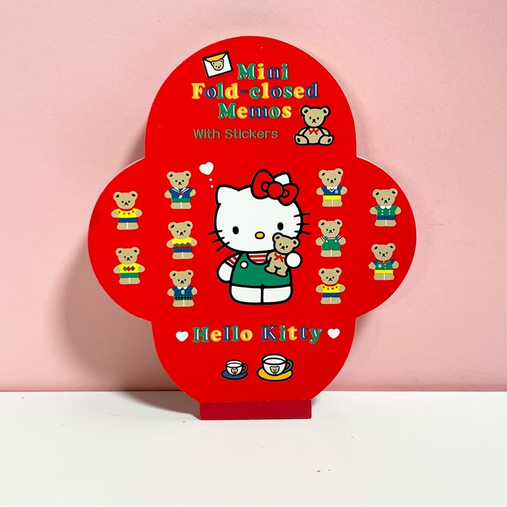 Vintage 90s Y2K Sanrio hello kitty memo pad cards with stickers